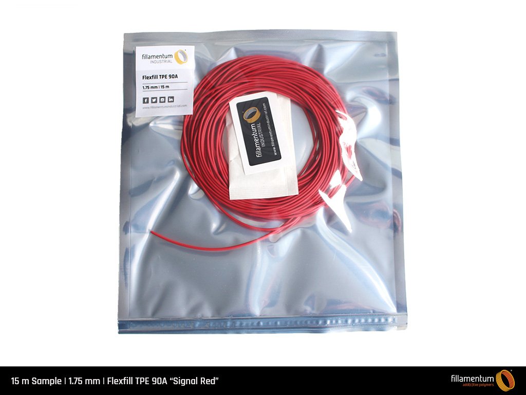 TPE 90A 1.75mm 15m Sample Signal Red