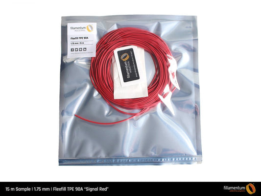 TPE 90A 1.75mm 15m Sample Signal Red