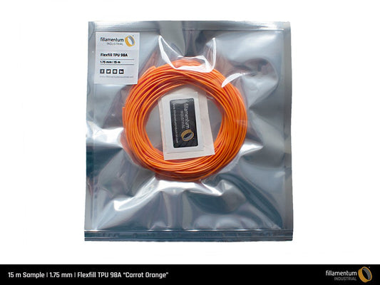 TPU 98A 1.75mm 15m Sample Carrot Orange