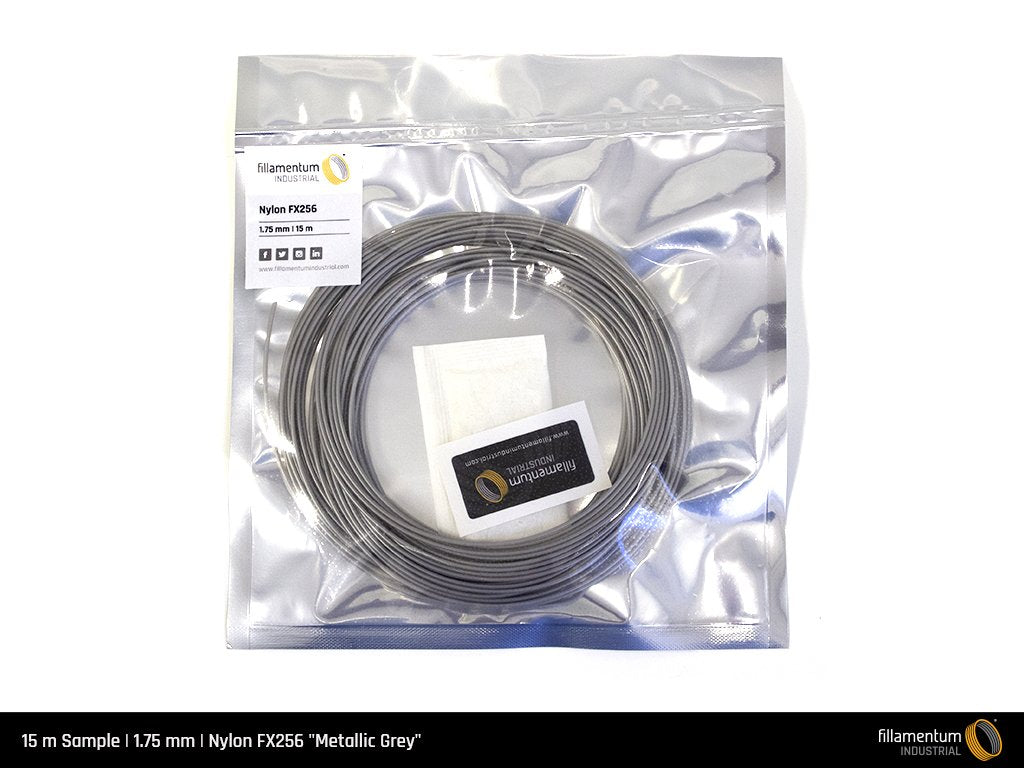 Nylon FX256 1.75mm 15m Sample Metalic Grey