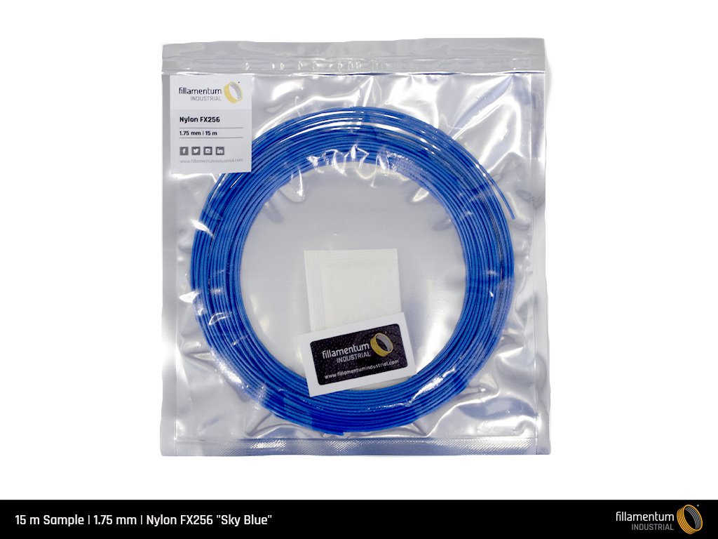 Nylon FX256 1.75mm 15m Sample Sky Blue