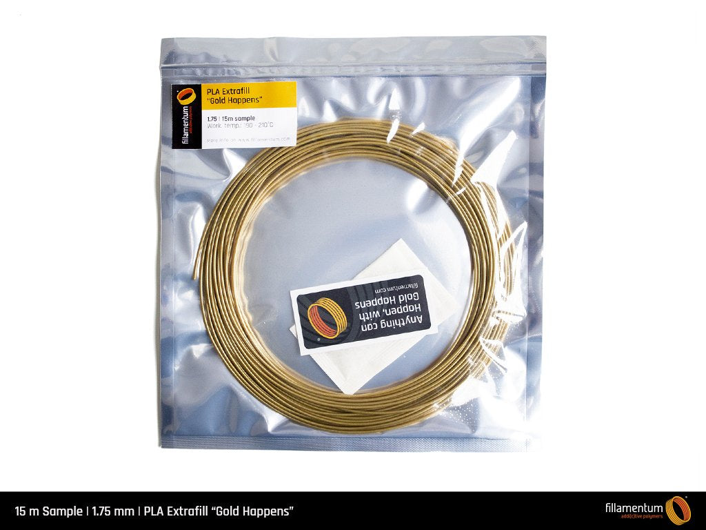 PLA 1.75mm 15m Sample Gold Happens