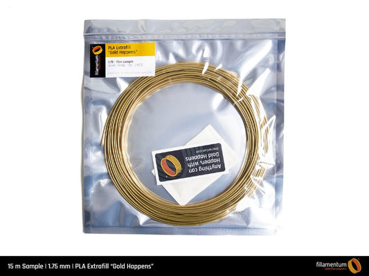 PLA 1.75mm 15m Sample Gold Happens