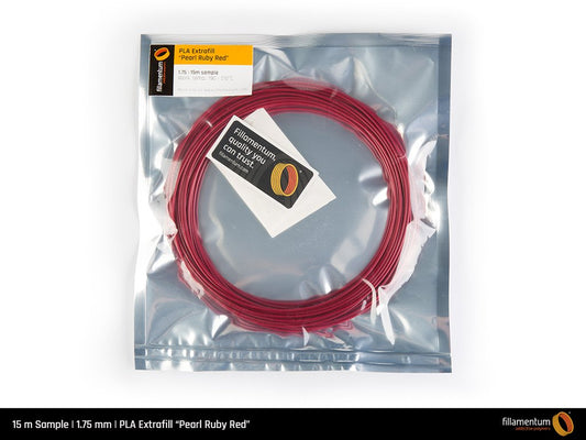 PLA 1.75mm 15m Sample Pearl Ruby Red