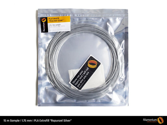 PLA 1.75mm 15m Sample Rapunzel Silver