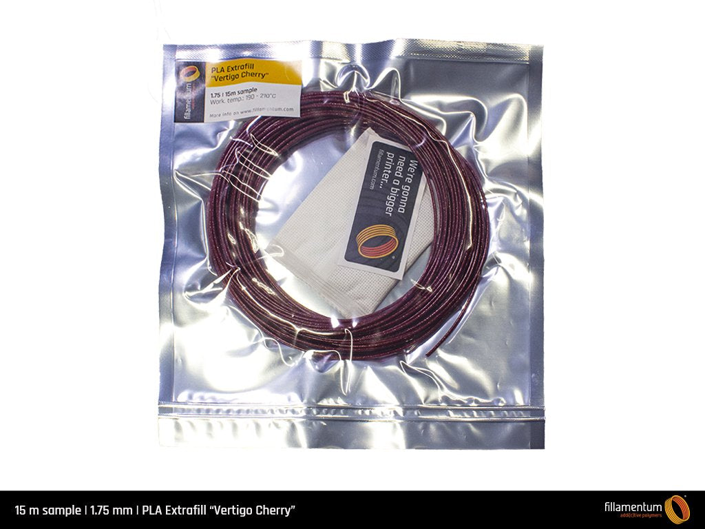PLA 1.75mm 15m Sample Vertigo Cherry