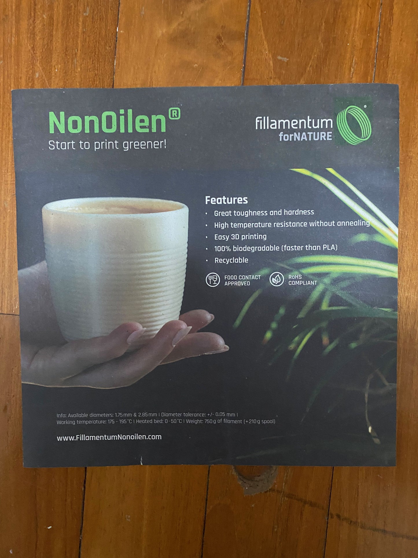 NonOilen® 1.75mm 15m Sample Natural