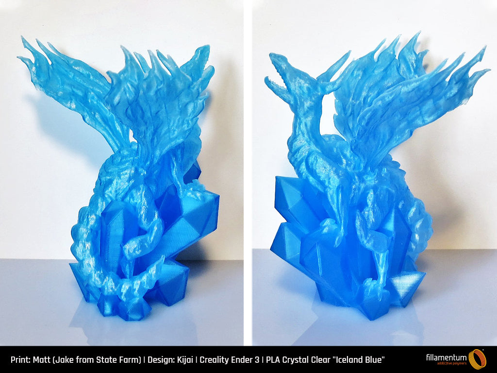 PLA Extrafill 1.75mm 750g Crystal Clear Iceland Blue