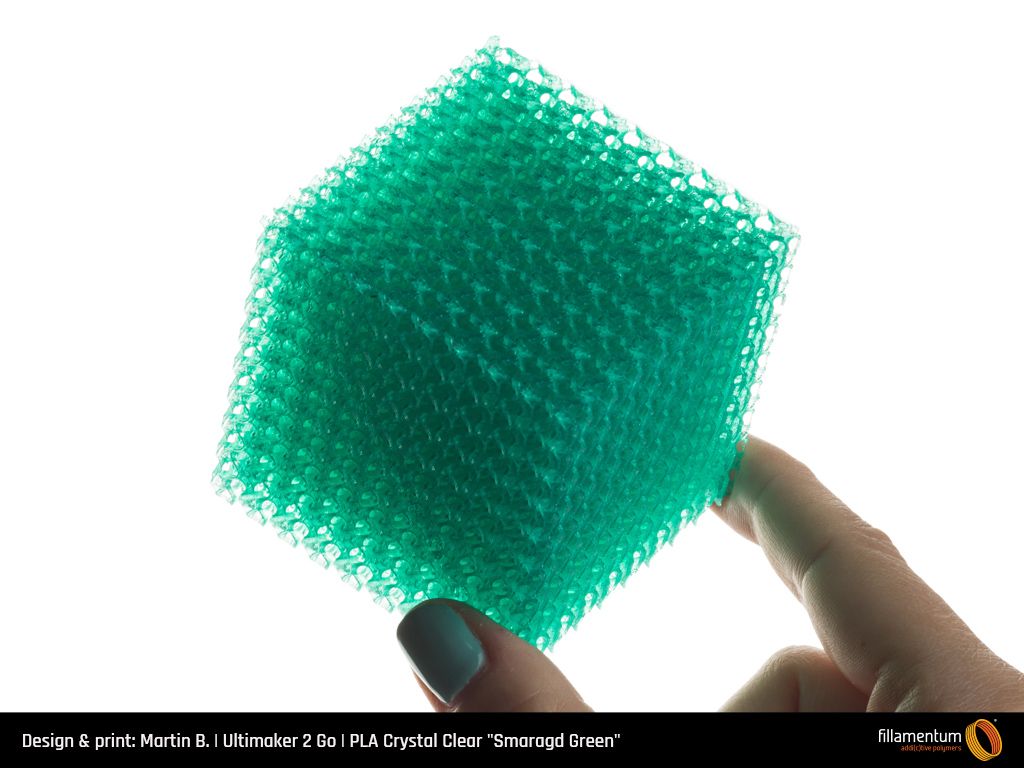 PLA Extrafill 1.75mm 750g Crystal Clear Smaragd Green