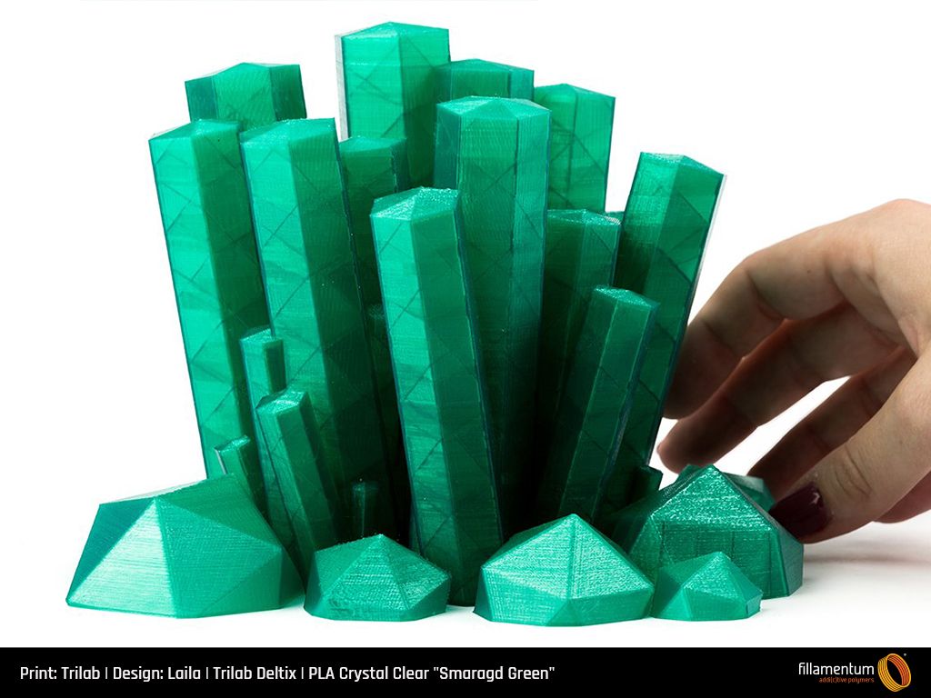 PLA Extrafill 1.75mm 750g Crystal Clear Smaragd Green